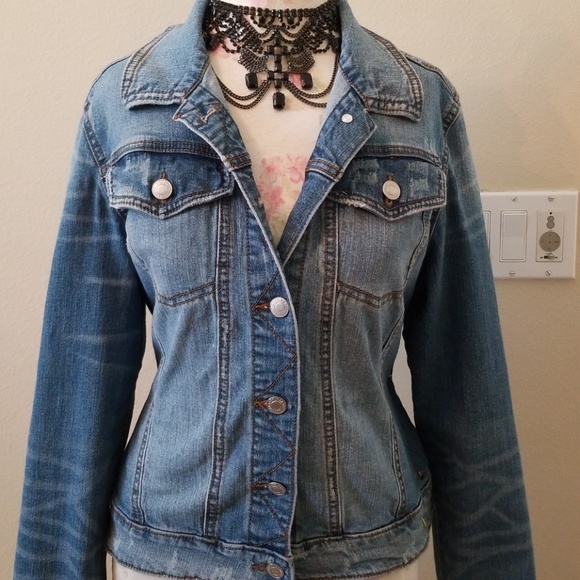 Mossimo Supply Co. Jackets & Blazers - Mossimo Distressed Denim Jacket